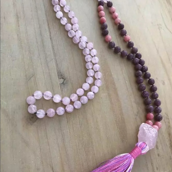 Last one! Rose quartz, amethyst and pink jade Mala ✨charged✨ - Picture 5 of 8